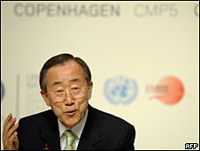 
El secretario general de la ONU, Ban Ki-moon