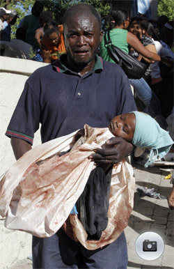 la imagen de la tragedia ocurrida en Haití