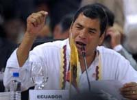 Rafael Correa, presidente de Ecuador
