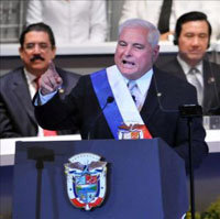 Martinelli, en la imagen, el día de su investidura como presidente de Panamá. 

