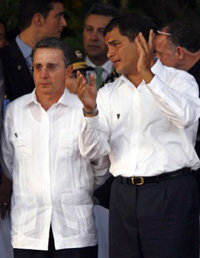 Uribe y Correa quieren recomponer rápidamente sus relaciones diplomáticas