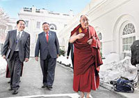 El Dalai Lama en su reciente visita a EEUU