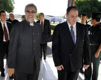 Luis Bareiro Spaini (d) junto al presidente Lugo, en una imagen de archivo