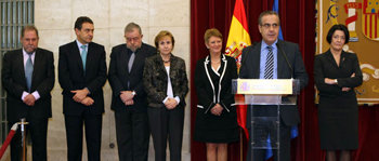 Anna Terrón, durante su toma de posesión como secretaria de Estado de Inmigración y Emigración.

