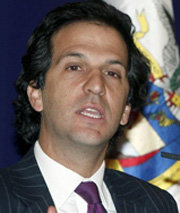 El canciller colombiano, Jaime Bermúdez