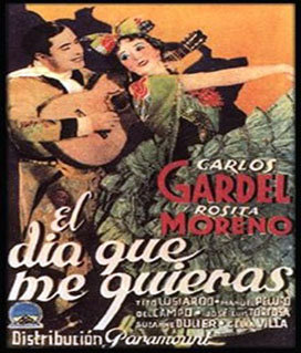 El afiche cinematográfico de la película “El día que me quieras”…