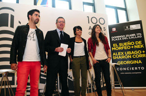 
De izquierda a derecha, Alex Ubago, Alberto Ruiz-Gallardón, Raquel del Rosario y Georgina
