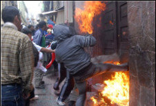 La Paz ha sido escenario de protestas en la última semana. Algunas acabaron con disturbios.


