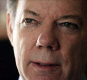 En la imagen, el candidato presidencial Juan Manuel Santos. 