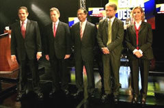 Los candidatos a la presidencia colombiana en pleno.