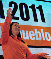 Keiko Fujimori en la presentación de su opción política

