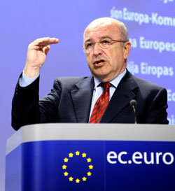 El comisario europeo de la Competencia, Joaquín Almunia