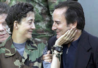 Ingrid Betancourt con su esposo Juan Carlos Lecompte el 2 julio del 2008 en Bogotá. 

