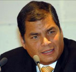 El presidente ecuatoriano, Rafael Correa