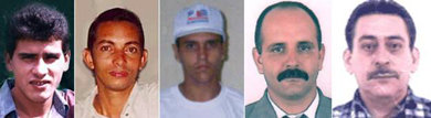 Imagen de los cinco presos políticos cubanos que el régimen castrista va a liberar. 