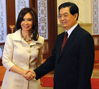 Cristina Kirchner pidió comercio recíproco con China
